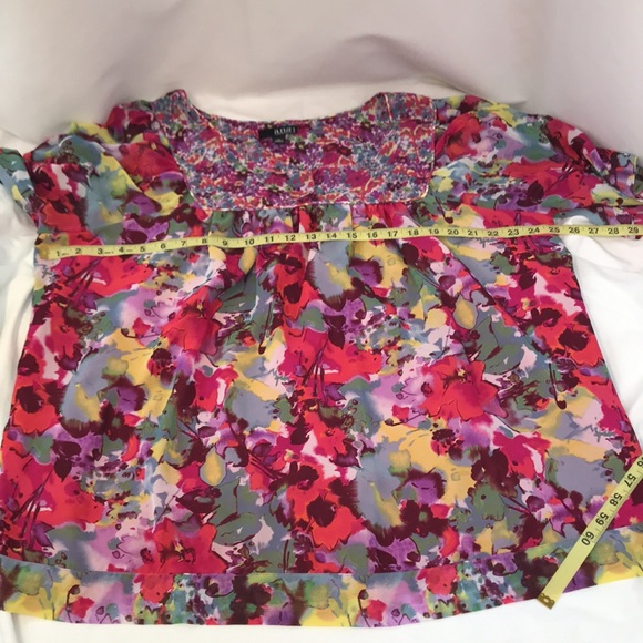 A.N.A Colorful Boho Floral Blouse 3X - Picture 7 of 12